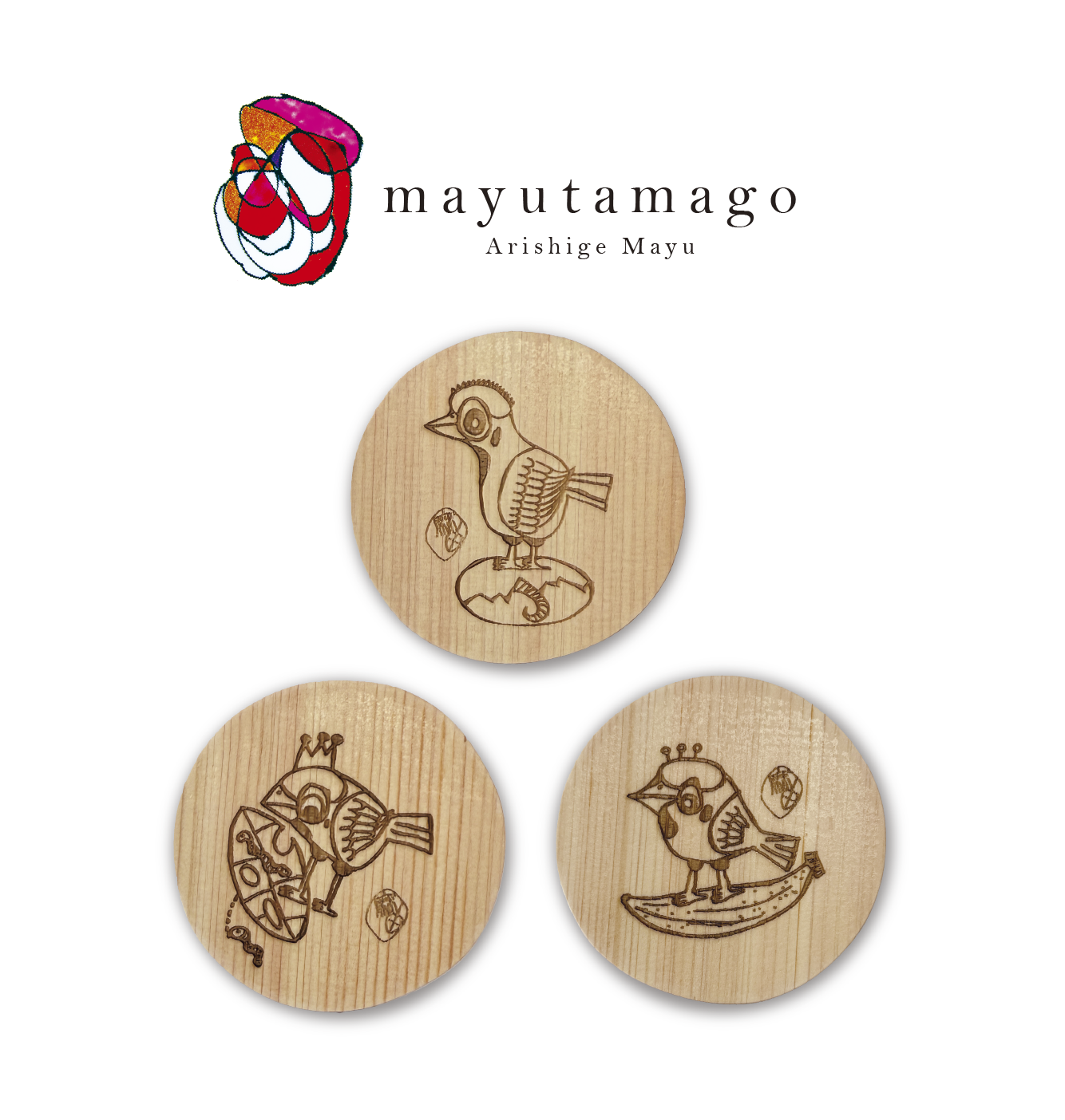 mayutamago コースターセット